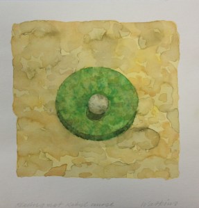 Placing Mat Kabul Course, Denys Watkins, 2013, Watercolour on paper, Courtesy of the artist.